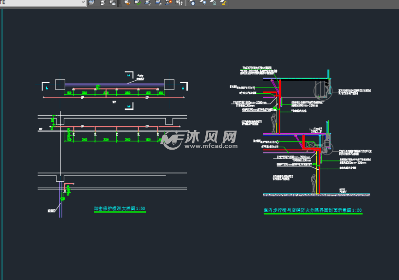 大型商业广场给排水消防喷淋设计图纸
