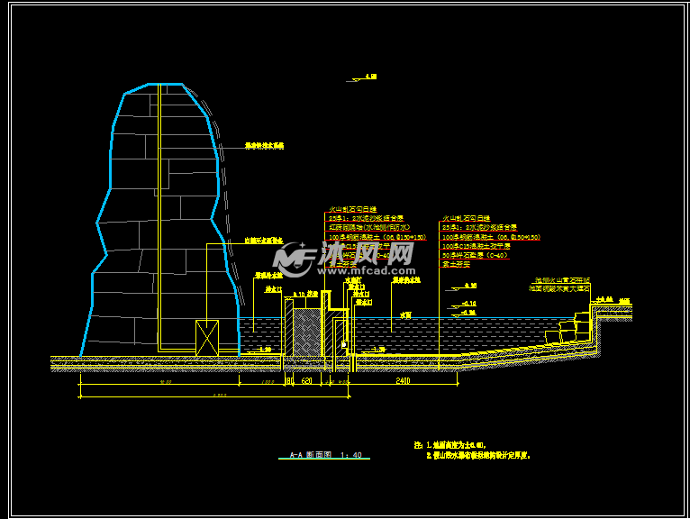 庐山温泉叠水瀑布区景观整改方案