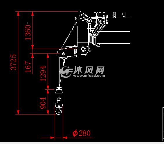 8t轮式爬杆起重车总成图 - 工程机械/建筑机械图纸 - 沐风网