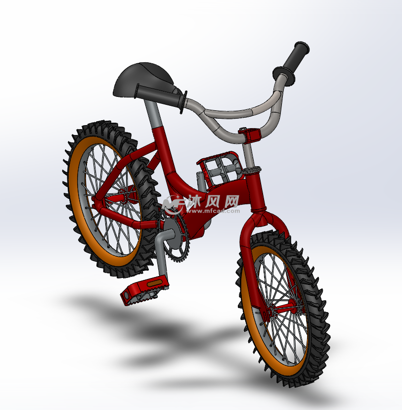 儿童自行车sw模型设计