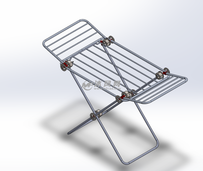 折叠晾衣架sw模型