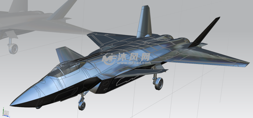 歼20飞机ug三维模型