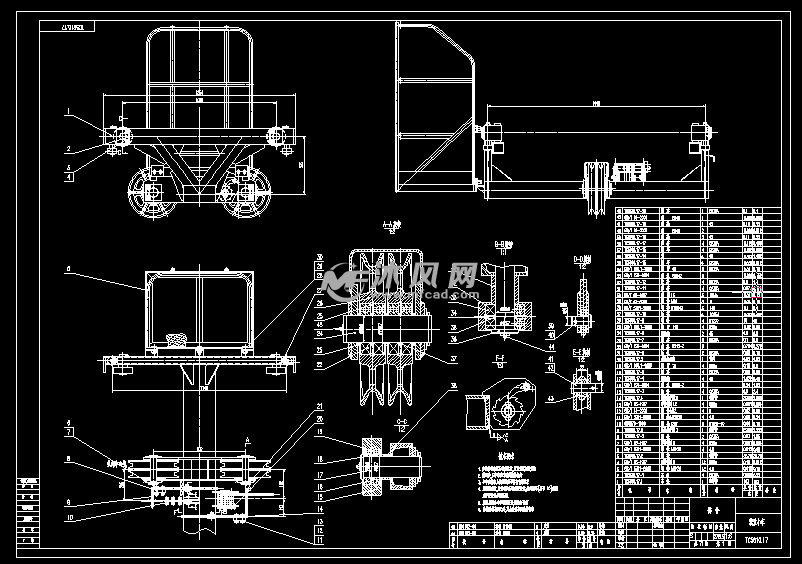 塔机5610小车图纸