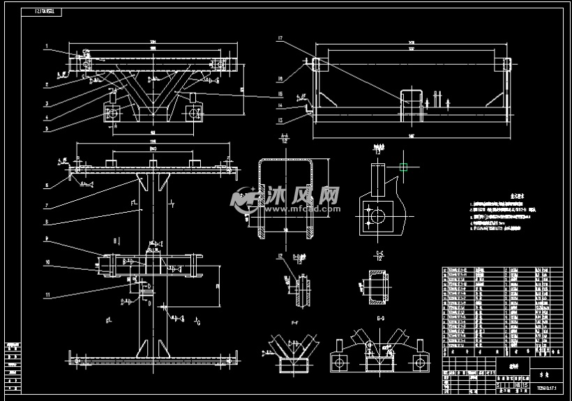 塔机5610小车图纸