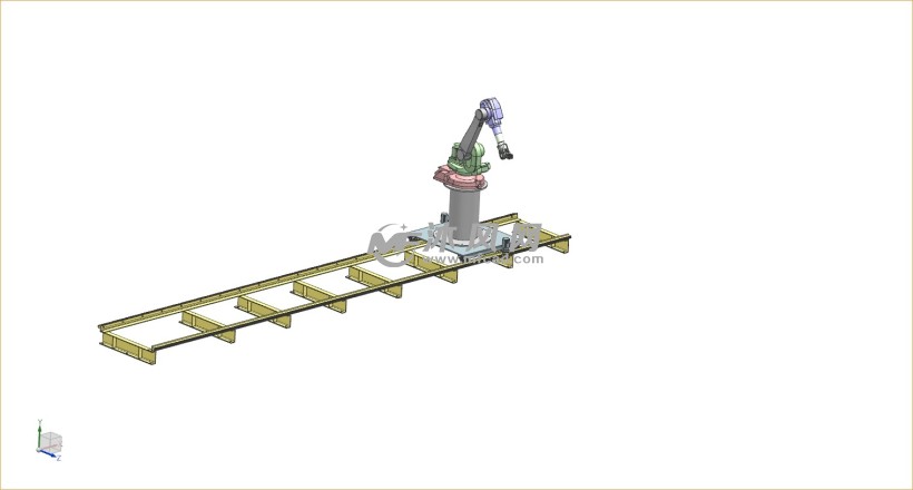 第七轴地轨机械手模型