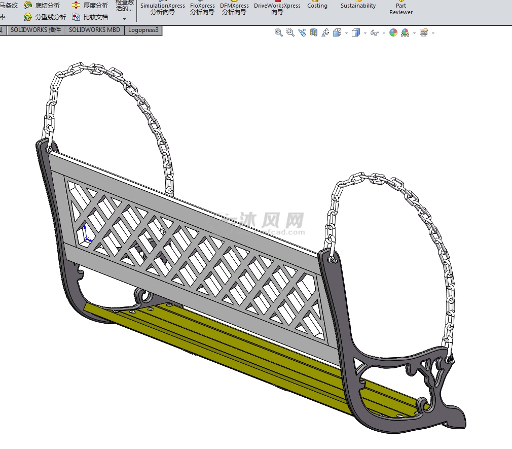 公园休闲椅子图