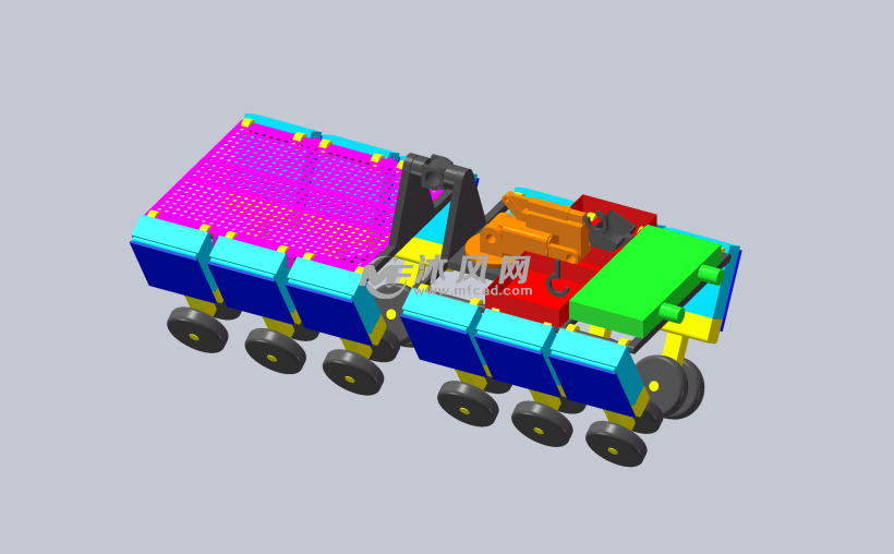 月球采集车3d - 航空航天图纸 - 沐风网