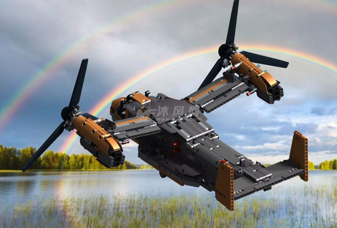 lego42113鱼鹰直升机拼装模型
