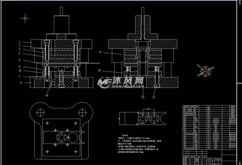 冲压模具图纸高清图片