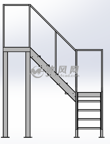 钢结构楼梯3d设计