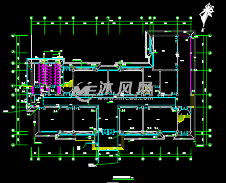 某中學六層綜合教學樓建結水電施工圖紙