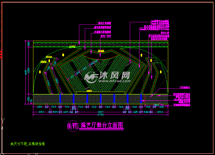 演艺厅舞台吧室内装修图