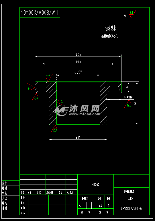 处理量800方每小时管道自动清洗过滤器 - 污水处理设备图纸 - 沐风网