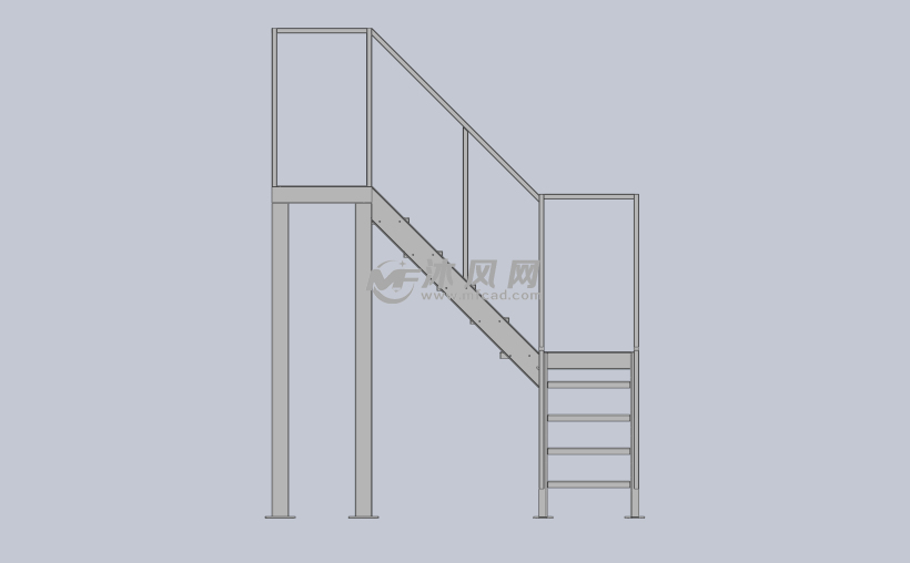 钢结构楼梯3d设计