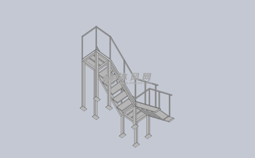 钢结构楼梯3d设计
