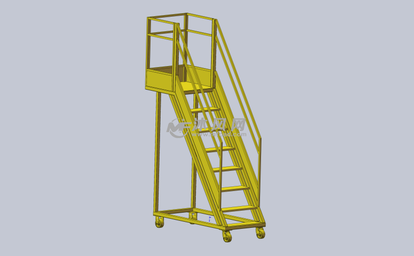 移动人字梯 - 建筑模型图纸 - 沐风网