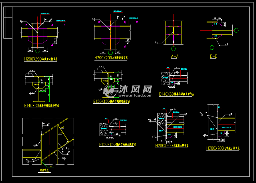 某钢弧形梁结构图