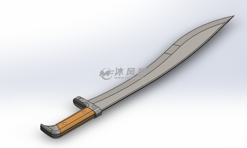 匕首三维模型设计 - 军工模型图纸 - 沐风网