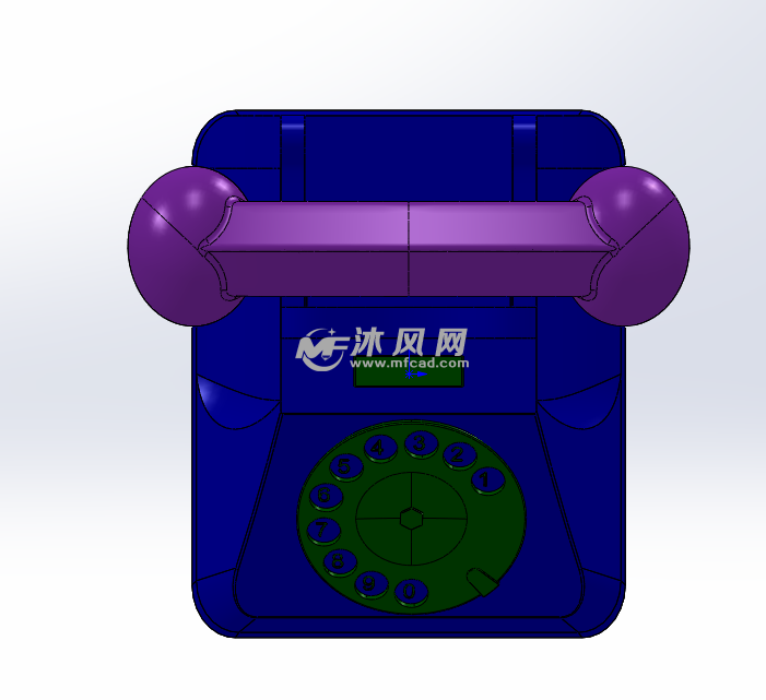老式座机电话三维模型