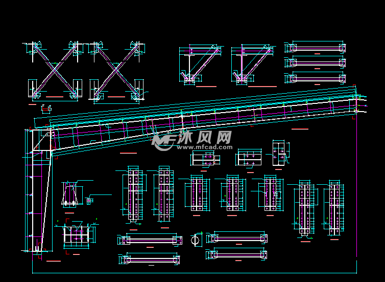 60米跨度钢结构图纸图片