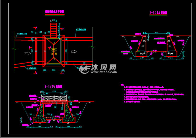 渠道进水闸设计图