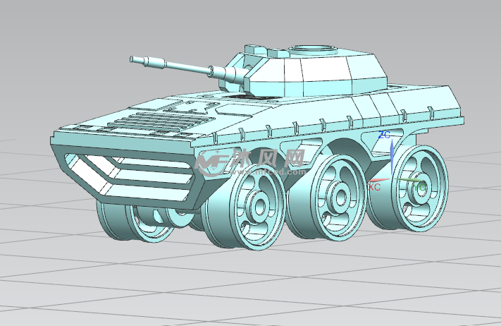 轮式战车模型设计