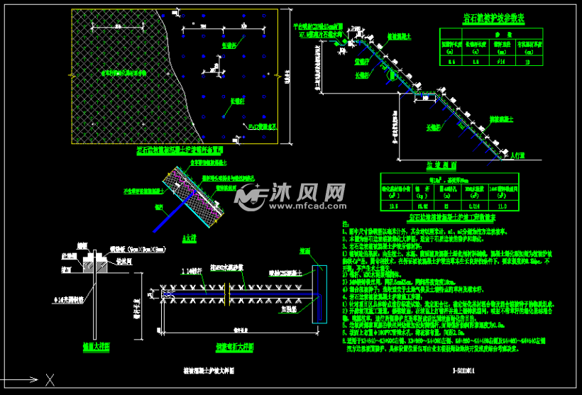 公路项目道路填挖方高边坡支护施工图