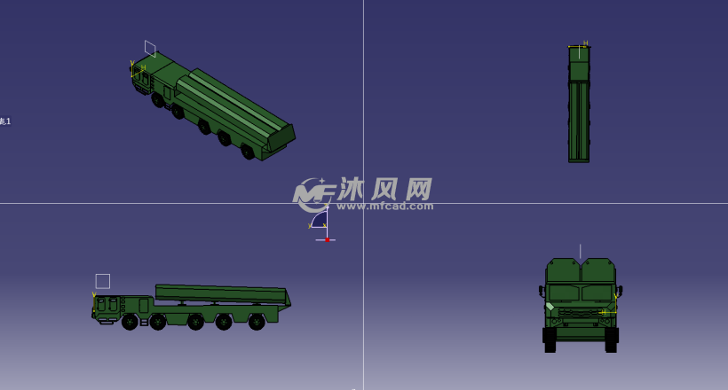 长剑100巡航导弹车模型