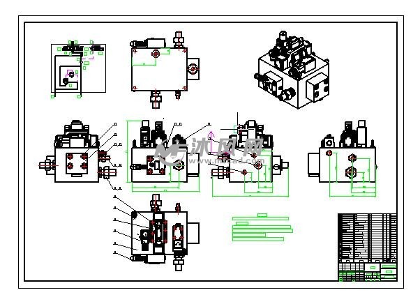 阀块装配图图片