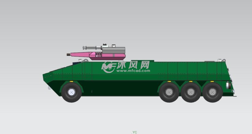 玩具裝甲車3d設計 - 軍工模型圖紙 - 沐風網