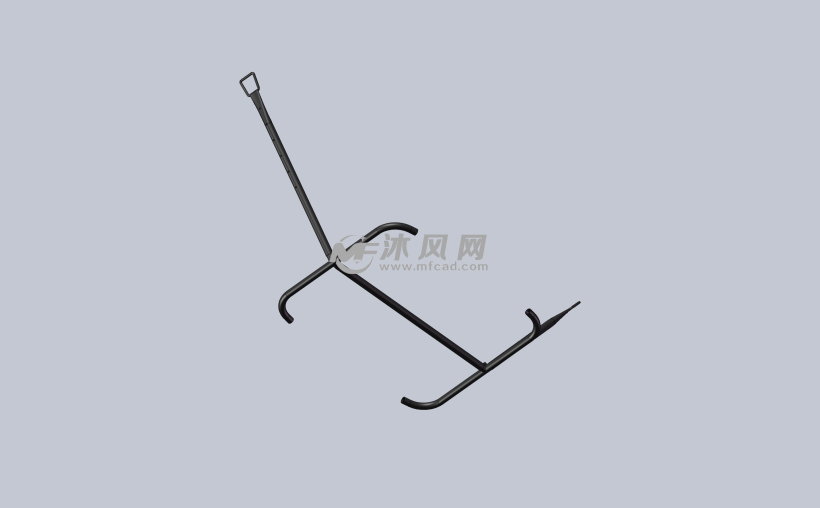 吊床支架(户外吊床)钢管吊床架 - 零部件模型图纸 - 沐风网