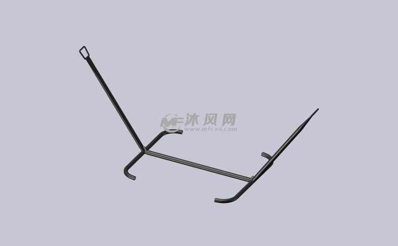 吊床支架(户外吊床)钢管吊床架 - 零部件模型图纸 - 沐风网