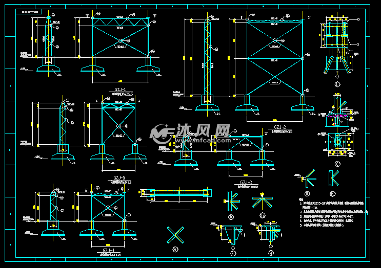 某钢结构桁架连廊结构设计图