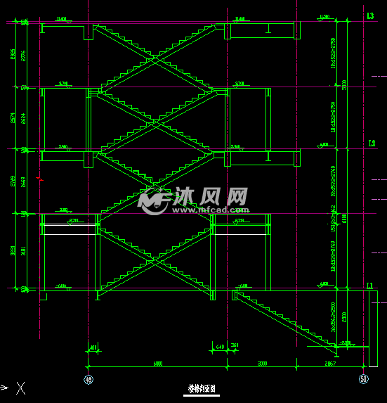 新增加鋼結構樓梯剖面