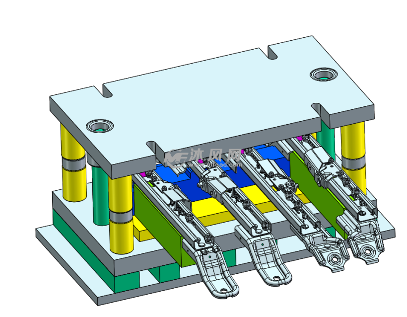 座椅滑轨铆压工装结构图