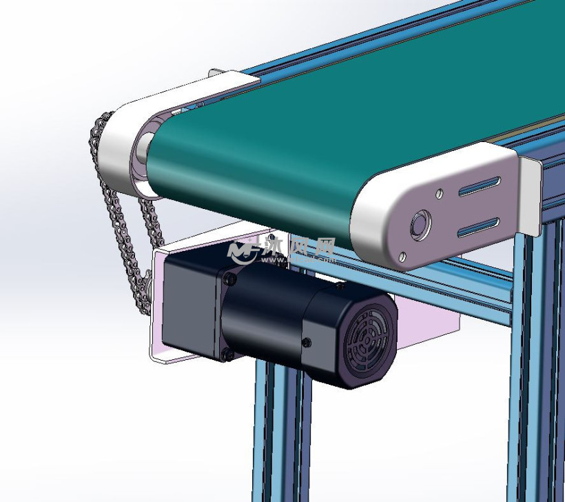 外观传动图适用余自动化应用,皮带输送线体,用于输送重物,适用余各种