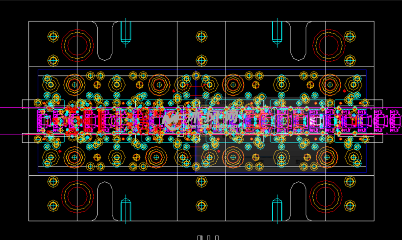 usb3点0外壳连续模具设计图