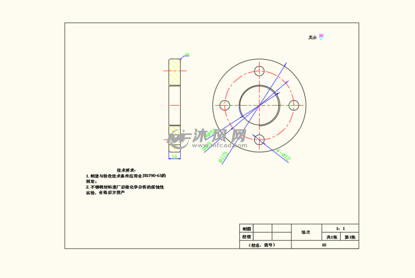 法蘭閥體零件圖紙參數圖紙id: 934150圖紙格式:dwg圖紙版本:autocad