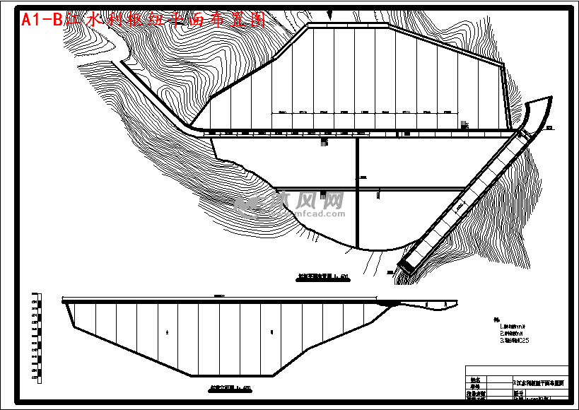 土石坝的坝轴线示意图图片