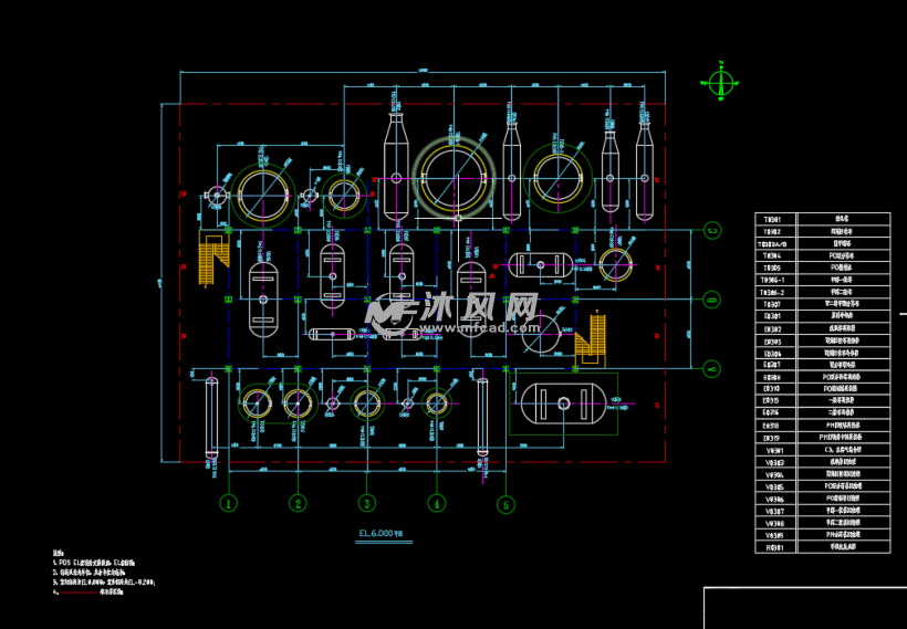 環氧丙烷合成車間設備佈置圖 - 反應壓力容器圖紙 - 沐風網