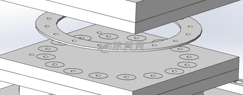 圆片简易冲料模