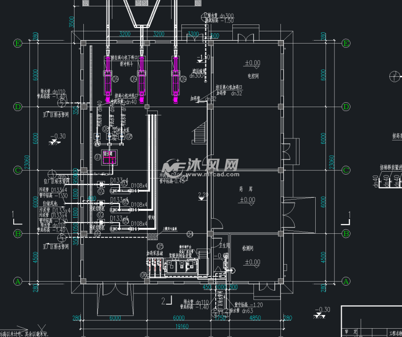 某水处理厂脱水机房 - 食品机械图纸 - 沐风网