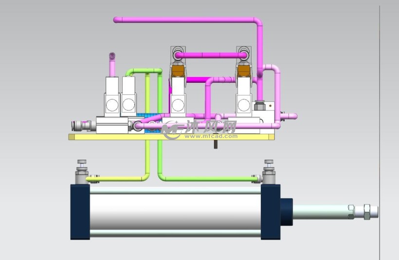 气缸控制气路原理图