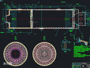2×13m水泥磨机总装图cad机械图纸
