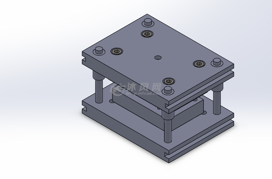 十字垫片冲压模具三维模型