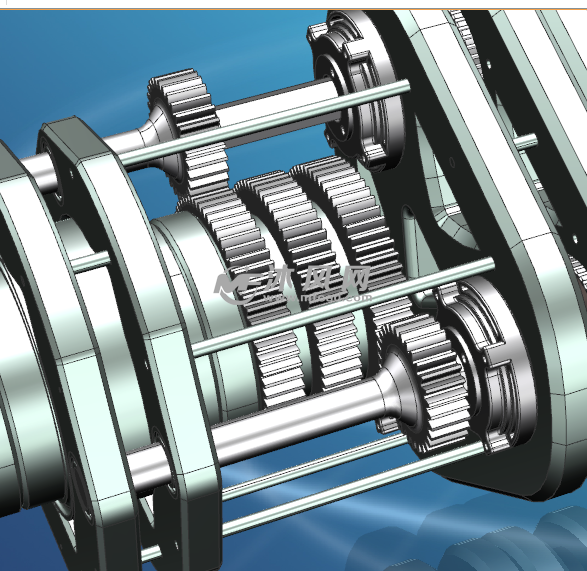 齿轮组双向输出传动机械结构设计