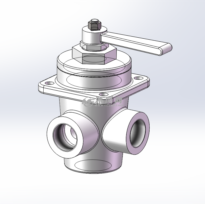 分流三通阀模型