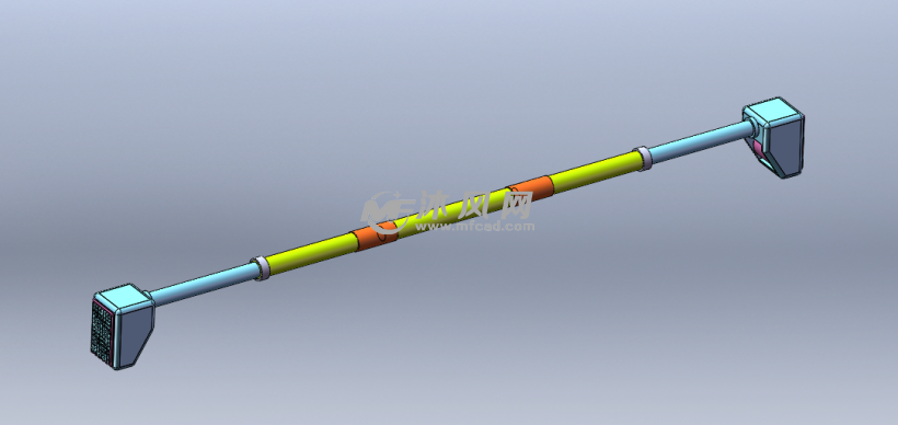 可调节单杠三维模型