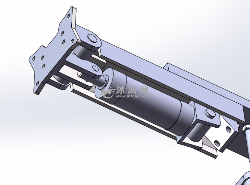 伸缩气缸安装示意图