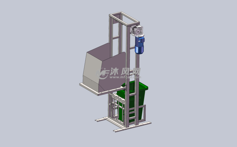 垃圾桶自動升降機模型